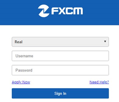 Sign in with FXCM